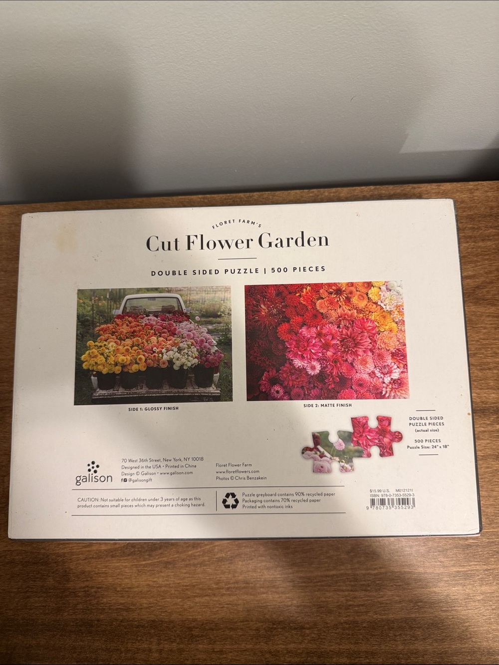 Double sided puzzle- cut flower garden - Picture 2 of 2